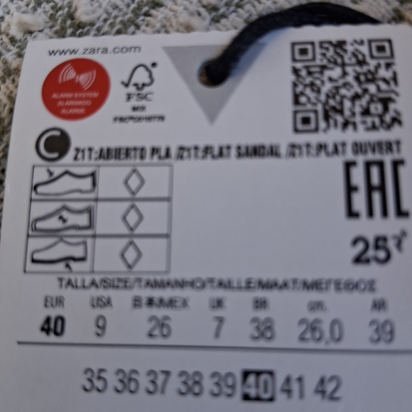 🌴 NWT Zara Brown Gold Studded Women's Sandals Sz. 40/9 - Picture 8 of 8